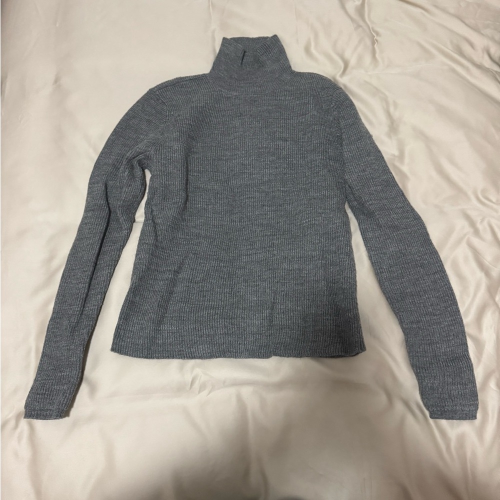 Frank & Oak Charcoal Turtleneck Sweater